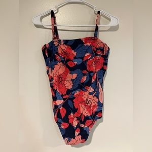 Floral Print One Piece Bathing Suit